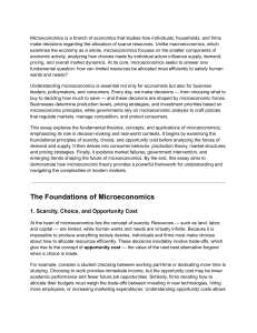 Microeconomics: Foundations, Demand, Supply, and Elasticity