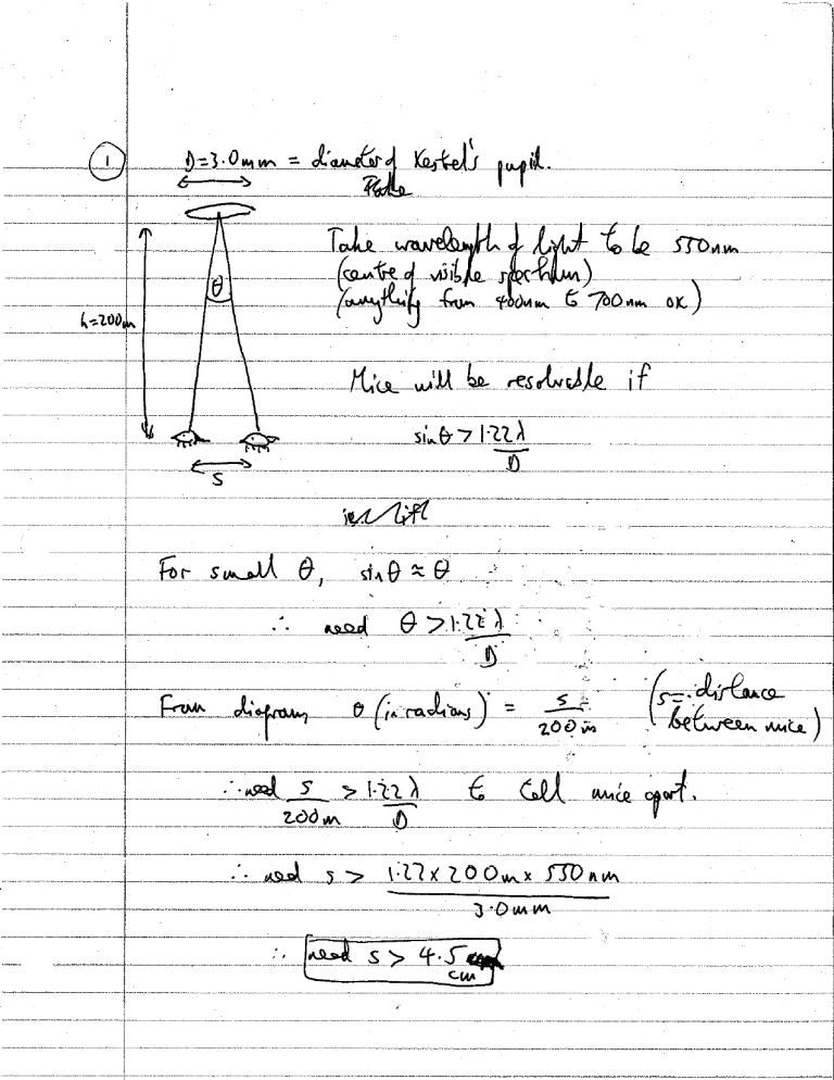 Physics Problem: Angular Resolution & Gauss's Law Explained