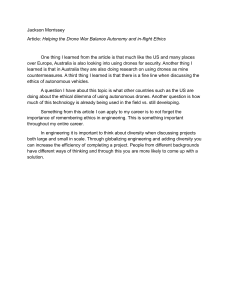 Drone Ethics, Engineering & Diversity: A Student's Reflection