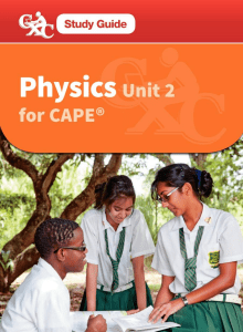 Physics Unit 2 Study Guide for CAPE&reg;