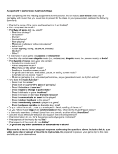 Game Music Analysis Assignment: Critique & Presentation Guide