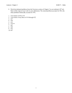 EGR271 Analysis: Chapter 2 Assignment