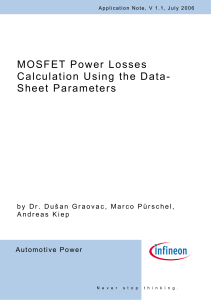 MOSFET Power Losses Calculation Using Datasheet Parameters