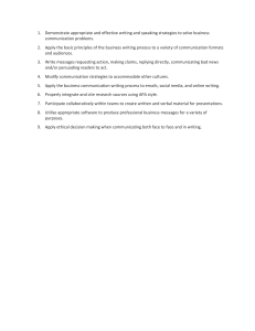 Business Communication Course Objectives & Syllabus