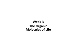 Organic Molecules of Life: Carbohydrates, Lipids & Functional Groups