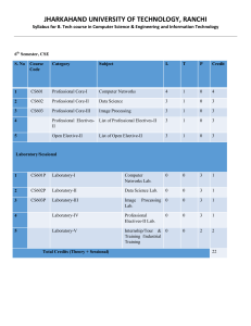 B.Tech CSE/IT 6th Sem Syllabus - Jharkhand University