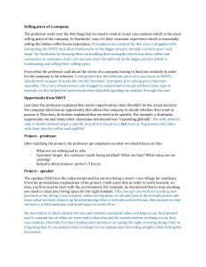 Case Analysis Notes: Selling Point & SWOT