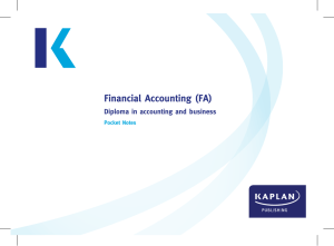 Financial Accounting (FA) Pocket Notes | ACCA Diploma Study Guide