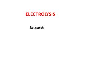 Electrolysis Research: Learning Objectives, Principles & Products