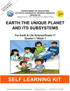Earth's Subsystems: A High School Science Learning Kit