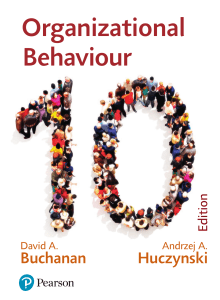 Organizational Behaviour 10th Edition: Buchanan & Huczynski Textbook
