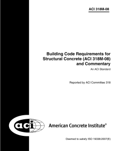 ACI 318M-08: Structural Concrete Building Code & Commentary