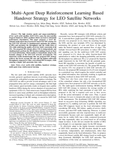 Multi-Agent Deep Reinforcement Learning for LEO Satellite Handover