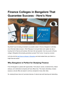 Top Finance Colleges in Bangalore: Guarantee Your Career Success