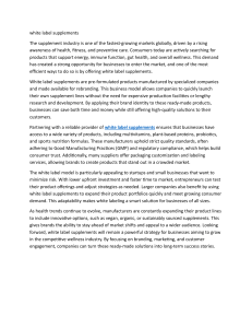 White Label Supplements: Launching Your Brand in the Wellness Market