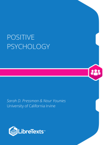 Positive Psychology: An OER Textbook by Pressman & Younies | LibreTexts