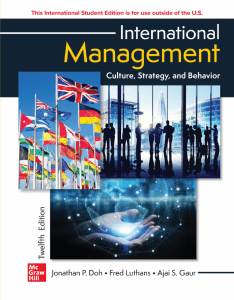 International Management: Culture, Strategy, Behavior