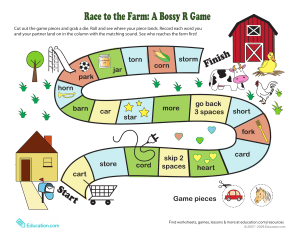 Race to the Farm: Bossy R Game for Kids