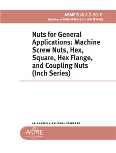ASME B18.2.2-2010: Inch Series Nuts for General Applications Standard