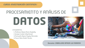 Procesamiento y An&aacute;lisis de Datos en Investigaci&oacute;n Cient&iacute;fica