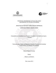 Viabilidad Proyecto Inmobiliario Cayma, Arequipa - Tesis