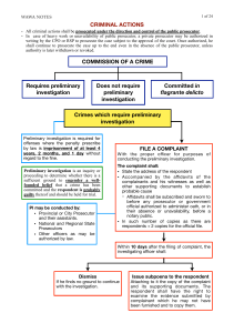 Criminal Actions & Preliminary Investigation Guide
