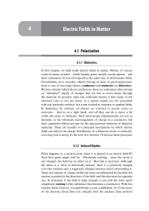 Electric Fields in Matter: Polarization & Dielectrics Physics Textbook