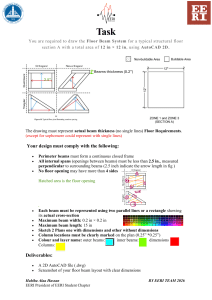 AutoCAD 2D Floor Beam System Design Project | Engineering Task