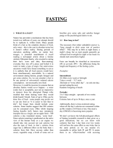 Fasting: Types, Physiology, and Evolutionary Health Benefits