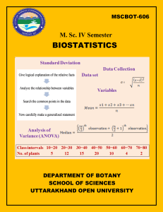 Biostatistics Course Material - Uttarakhand Open University