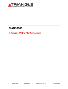 X-Series VFFS PM Schedule - Triangle Package Machinery