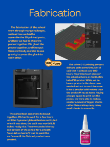 3D Printed School Model Fabrication: Process & Challenges
