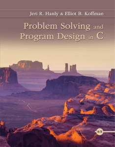 Problem Solving and Program Design in C - Textbook