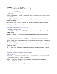 HRPA Recommended HR Textbooks
