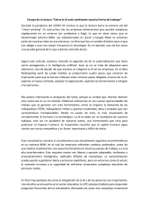 Impacto de la IA en el Trabajo: Un Ensayo sobre Integraci&oacute;n y Habilidades Humanas