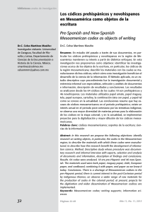 C&oacute;dices Mesoamericanos: Objetos de Escritura Prehisp&aacute;nicos y Novohispanos