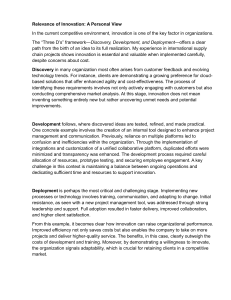 Innovation in Organizations: A Personal View