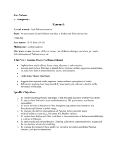 Bollywood Anti-Pakistan Narrative Research: Framing & Cultivation Theory