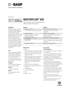 Masterflow 928 Grout: Product Data & Specifications
