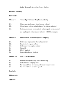 Senior Honors Project Case Study Outline