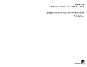 Engineering Thermodynamics Textbook, 5th Edition