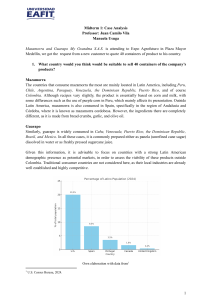 Midterm 1 Case Analysis: Mazamorra & Guarapo Export Strategy