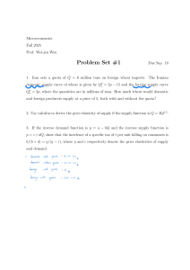 Microeconomics Problem Set #1 - Fall 2025