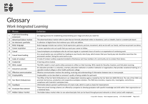 Work Integrated Learning Glossary | Career & Employment Terms