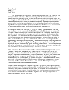 Intercultural Education: Personal Reflections & Experiences
