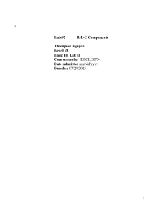 R-L-C Components Lab Report: Impedance & Reactance Measurement