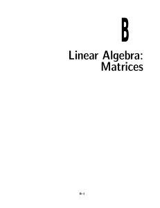 Linear Algebra: Matrices - Textbook Chapter