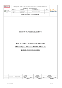 Thrust Block Calculation: Potable Water Mains Replacement