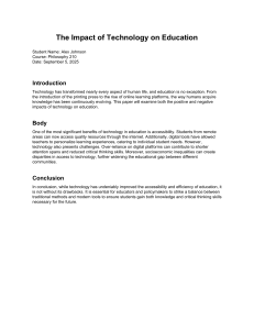 The Impact of Technology on Education: Benefits & Challenges