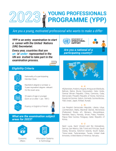 UN YPP 2023: Young Professionals Programme Details